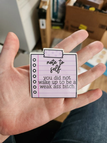 Note to Self Sticker – Funny Motivational Vinyl Laptop & Water Bottle Decal - Sticker - Charm and Char